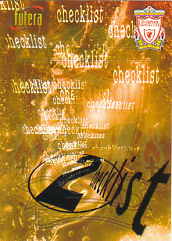Checklist 2 Liverpool 1998 Futera Fans' Selection #98